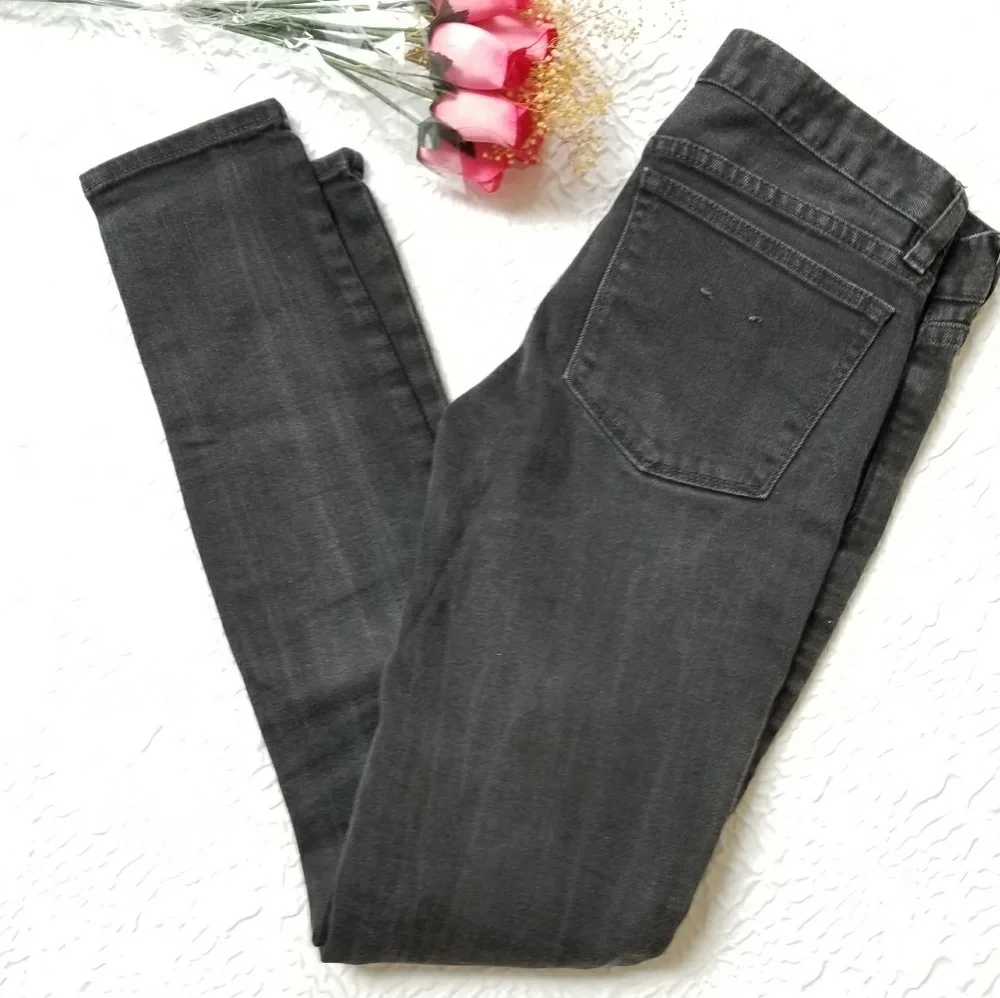 J Crew Toothpick Angle Black Jeans